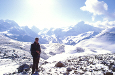 John Smith on the Thorung La pass on the Annapurna Circuit